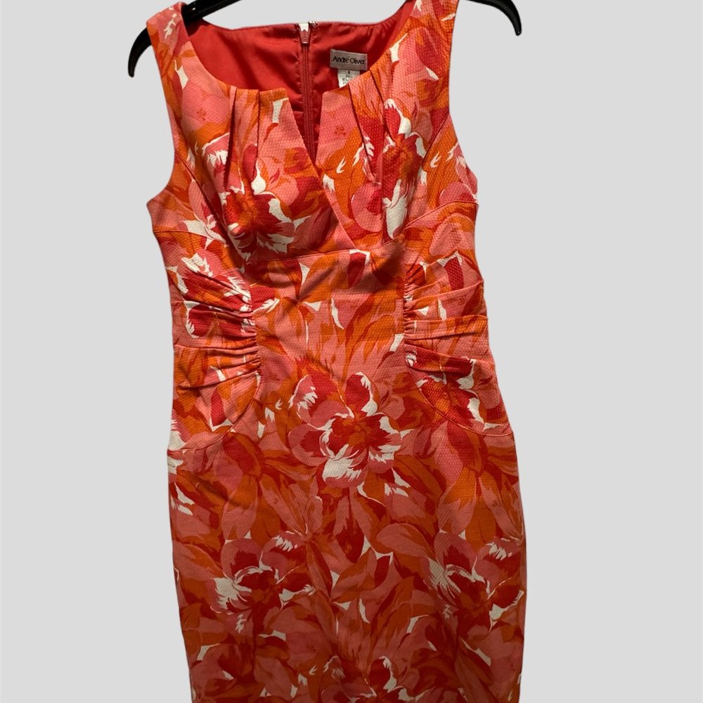 Andre Oliver size 8 sleeveless floral dress